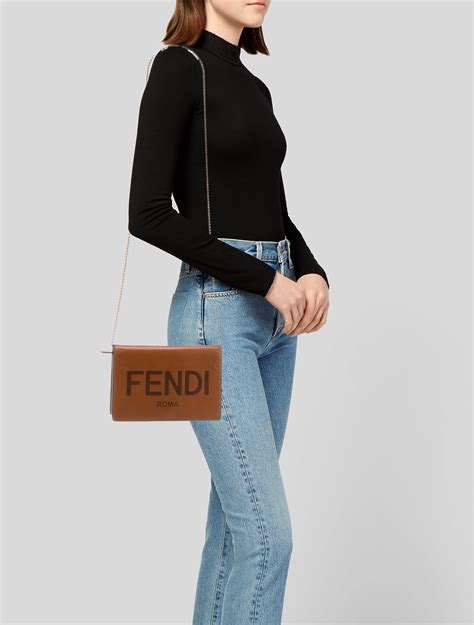 fendi roma bag brown mod|Fendi Roma Crossbody Bag .